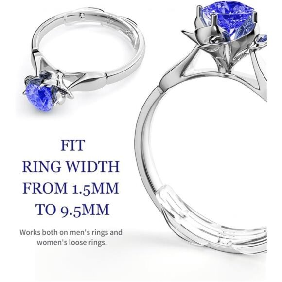 ELETIUO Ring Size Adjuster for Loose Rings - 60Pack, 2 Styles, Ring Guard, Ring - Picture 3 of 7